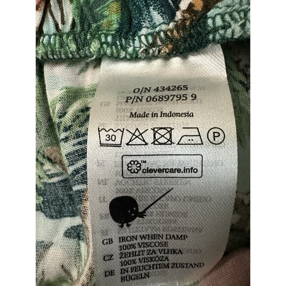 Monki Palm Tree's Hawaiian Wide Leg Women's Pants Viscose Size S - Picture 8 of 8